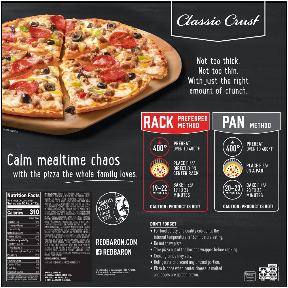 Shurfine Rising Crust Rising Crust Deluxe Frozen Pizza: Nutrition & Ingredients | GreenChoice